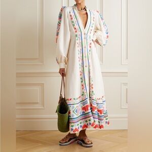 FARM Rio Graphic Embroidered Maxi Dress